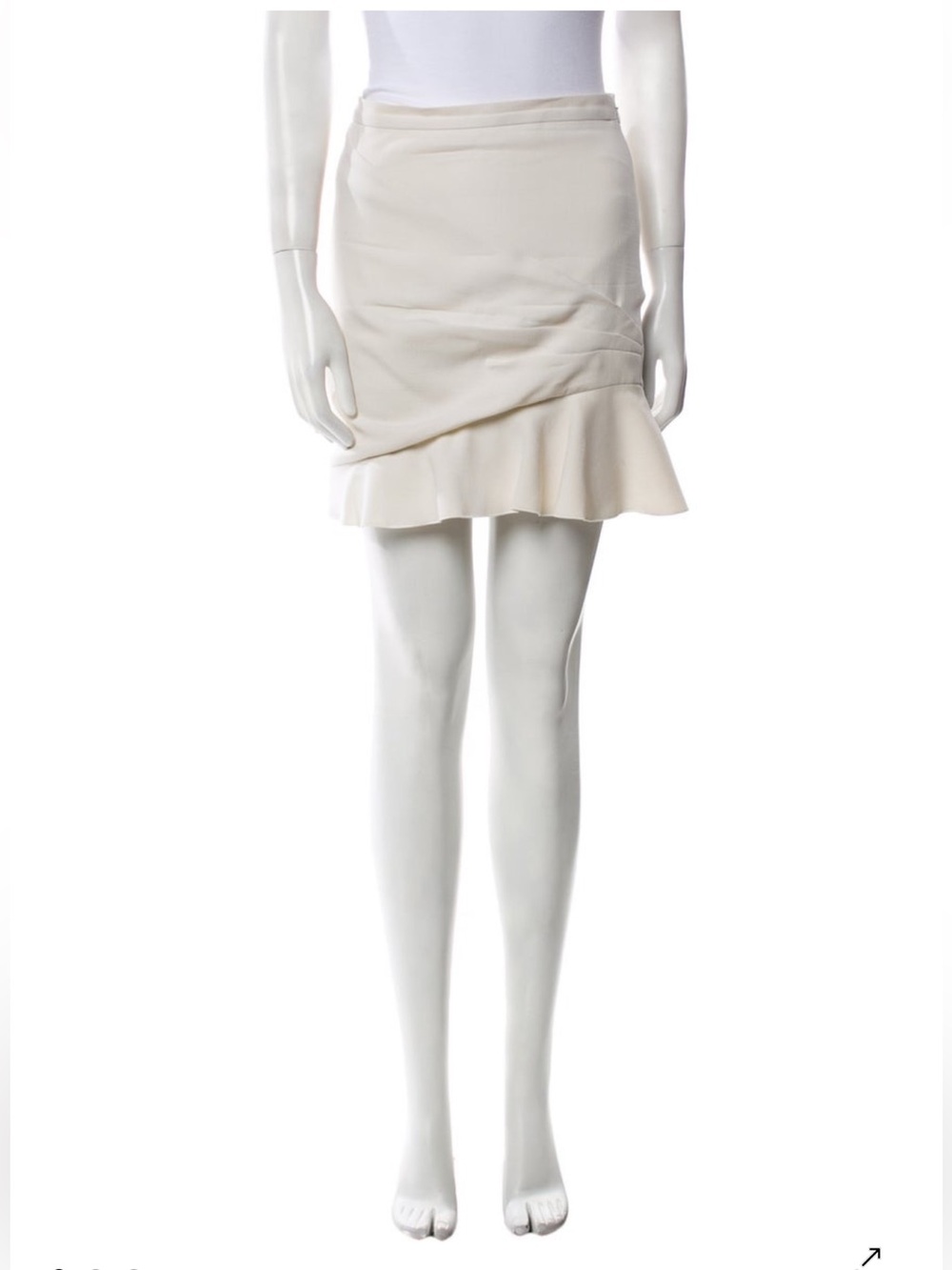 EMILIO PUCCI | Ivory Virgin Wool Draped Ruffle Mini Skirt | IT 40 / US 6 - Picture 3 of 16